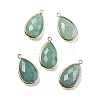 Natural Dyed Green Aventurine Faceted Pendants G-M431-17G-02-1