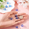 10Pcs Glass Bead Caps for Wind Chimes Making GLAA-BY0001-05H-6