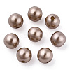 Spray Painted ABS Plastic Imitation Pearl Beads OACR-T015-05C-05-3