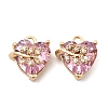 Brass Micro Pave Cubic Zirconia Pendants KK-K274-14G-2