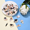 32Pcs 8 Styles Graduation Season Alloy Enamel Pendants ENAM-YW0005-72-5