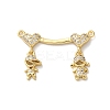 Brass Pave Cubic Zirconia Pendants KK-M287-06G-A-1