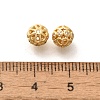 Rack Plating Brass Micro Pave Clear Cubic Zirconia Beads KK-H508-20G-2