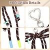 2Pcs 2 Colors Acrylic & Polyester Bowknot Pendant Decorations HJEW-GF0001-61-5