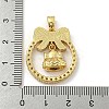 Christmas Brass Micro Pave Cubic Zirconia Pendants KK-H468-01C-01G-3