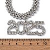 Brass Full Crystal Rhinestone 2025 Pendant Necklaces for Women NJEW-Q005-01P-3