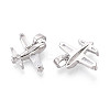 Brass Micro Pave Cubic Zirconia Pendants KK-T073-51P-2