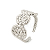 304 Stainless Steel Cuff Rings for Women RJEW-G338-22P-4