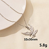Animal Stainless Steel Eagle Pendant Necklace for Women QG3482-5-1