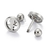 Tarnish Resistant 201 Stainless Steel Barbell Cartilage Earrings EJEW-R147-33-3