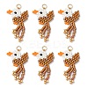 Glass Seed Beaded Bird Pendants PALLOY-MZ00920-03-1
