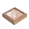 Natural Rose Quartz and Yellow Quartz Chips Tree of Life with Wooden Photo Frame Decorations DJEW-B013-04G-2