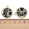 Brass Enamel Cubic Zirconia Pendants KK-L251-23G-02-3