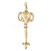 Brass Micro Pave Cubic Zirconia Big Pendants X1-KK-B147-04G-03-1