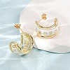 Rack Plating Brass Enamel Stud Earrings KK-CBAB1AF-38A-G-2