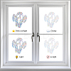 16Sheets 4 Style Waterproof PVC Colored Laser Stained Window Film Adhesive Stickers DIY-WH0256-059-6