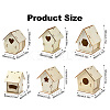 6 Sets 6 Styles DIY Bird's Nest Box WOOD-CJC0019-30-2