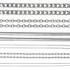 6Pcs 6 Styles Stainless Steel Cable & Snake & Rope & Box Chain Necklaces Set for Men Women NJEW-TA0001-14-1