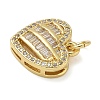 Rack Plating Brass Micro Pave Cubic Zirconia Pendants KK-K392-36G-2