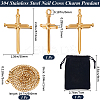 DIY 304 Stainless Steel Nail Cross Pendant Necklace Making Kits DIY-BBC0002-32G-2
