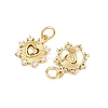 Brass Micro Pave Cubic Zirconia Pendants KK-A269-52G-2