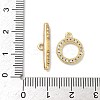 Brass Micro Pave Clear Cubic Zirconia Toggle Clasps KK-G548-26G-3