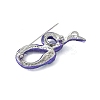 Snake Alloy Rhinestone Brooches for Backpack Clothes JEWB-V003-03P-3