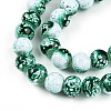 Transparent Baking Paint Glass Beads Strands X-DGLA-N009-8mm-06-4