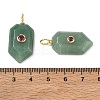 Natural Green Aventurine Pendants KK-CBAF9BC-20G-10-3