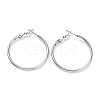 Non-Tarnish Ring 304 Stainless Steel Hoop Earrings for Women Men EJEW-B049-02B-P-1