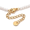 Imitation Pearl & Synthesis Shell Beaded Necklaces NJEW-A032-06G-03-3