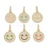 Brass Micro Pave Cubic Zirconia Pendants ZIRC-NH0001-01G-1