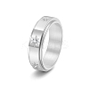 Rotatable Stainless Steel Finger Ring PW-WGC6D1D-17-1