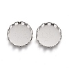 Tarnish Resistant 304 Stainless Steel Cabochon Settings STAS-P249-16G-P-1