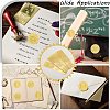 40 Sheets 4 Styles Plastic Self Adhesive Gold Foil Embossed Stickers DIY-CP0010-45-5