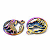 Alloy Howling Wolf Pendants PALLOY-S180-111-NR-3