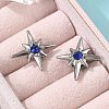 Rhinestone Star Clip-on Earrings EJEW-B116-01P-02-3