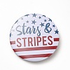 Independence Day Flat Round Tinplate Badge Pins LS-JEWB-G021-01F-1