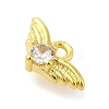 Rack Plating Brass Micro Pave Cubic Zirconia Charms KK-S396-54G-2