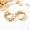 Pink Cubic Zirconia Heart Hoop Earrings EJEW-H093-13G-5