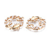 Brass Micro Pave Clear Cubic Zirconia Pendants KK-S359-123-RS-3