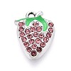 Alloy Rhinestone and Enamel Pendants PALLOY-T092-42P-03-1