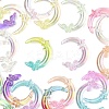20Pcs 2 Colors Transparent UV Plating Acrylic Beads PACR-YW0001-31-1