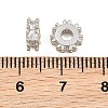 Brass Pave Clear Cubic Zirconia Beads CU-CBA6A75-19B-P-3