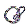 Electroplated Natural Lava Rock Beads Strands G-A256-B01-02D-3