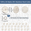 52Pcs 26 Styles 201 Stainless Steel Links STAS-SC0008-87-2