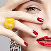 4Pcs 4 Colors Resin Plain Wide Dome Finger Rings Set for Women RJEW-AN0001-10-6