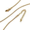 304 Stainless Steel Round Snake Chain Necklaces NJEW-T016-19G-4