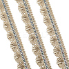5 Yards Ethnic Style Polyester Organza Fan Shaped Lace Ribbon OCOR-CY0001-18-1