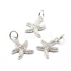 Brass Micro Pave Grade AAA Cubic Zirconia Pendants ZIRC-P072-05P-NR-1